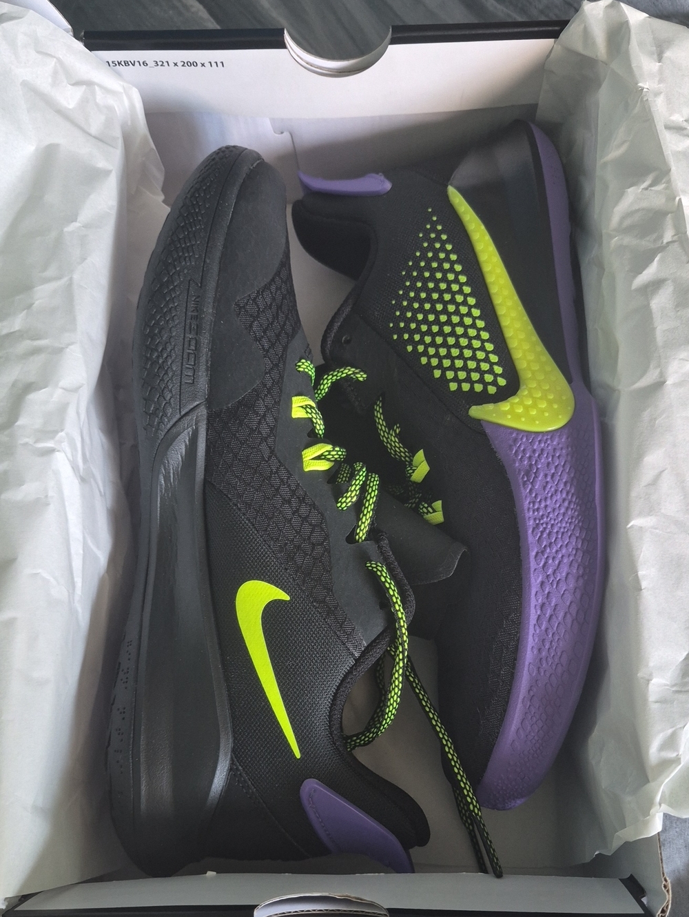 Nike Mamba Fury Lakers Away Joker Black Purple Volt CK2087-003 Size 8